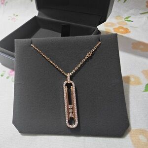 Messika 18K Rose Gold Pavé Diamond Necklace